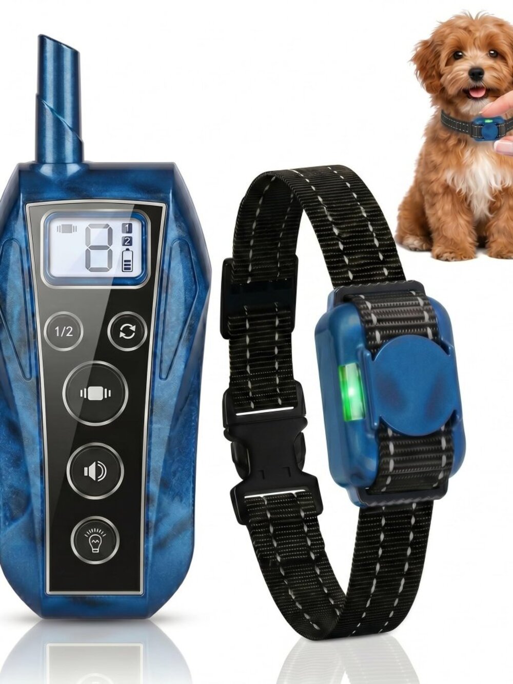 NEW No Dog Training Collar Vibration for 5-60lbs Small Medium Dogs Beep